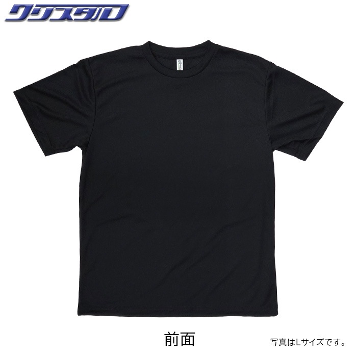 千葉魂・クリスタルコラボTシャツ 黒・ピンクグラデーションロゴ Lサイズ