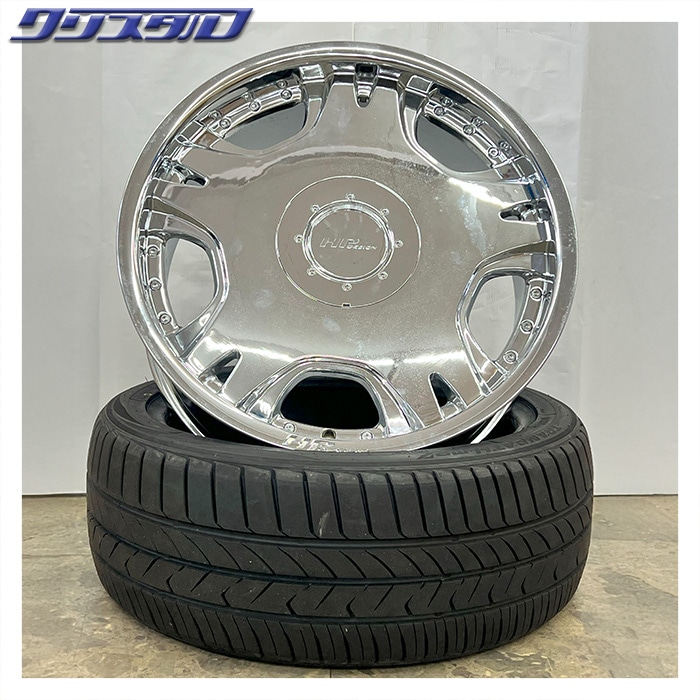 セール品! HP DESIGN SAGA 2085+40 10/112.114 20インチ 8.5J +40 ホール数:10 PCD:112.114 クローム NITTO NT555G2 245/40R20 4本セット