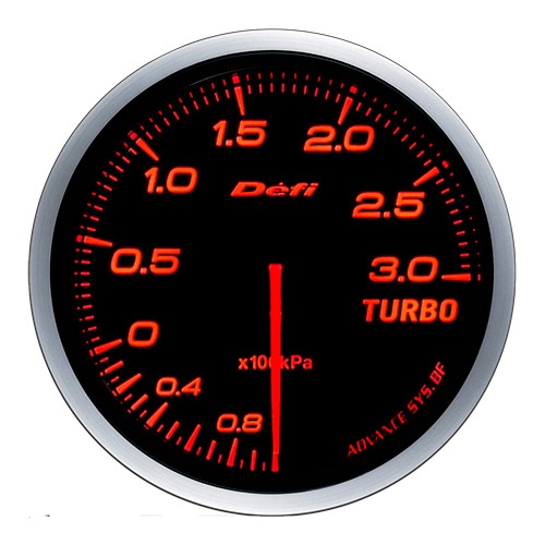 Defi-Link Meter ADVANCE BF (アドバンスビーエフ) Φ60 アンバーレッド ターボ計 Max300kPaモデル（表示範囲：-100kPa～+300kPa） DF14702