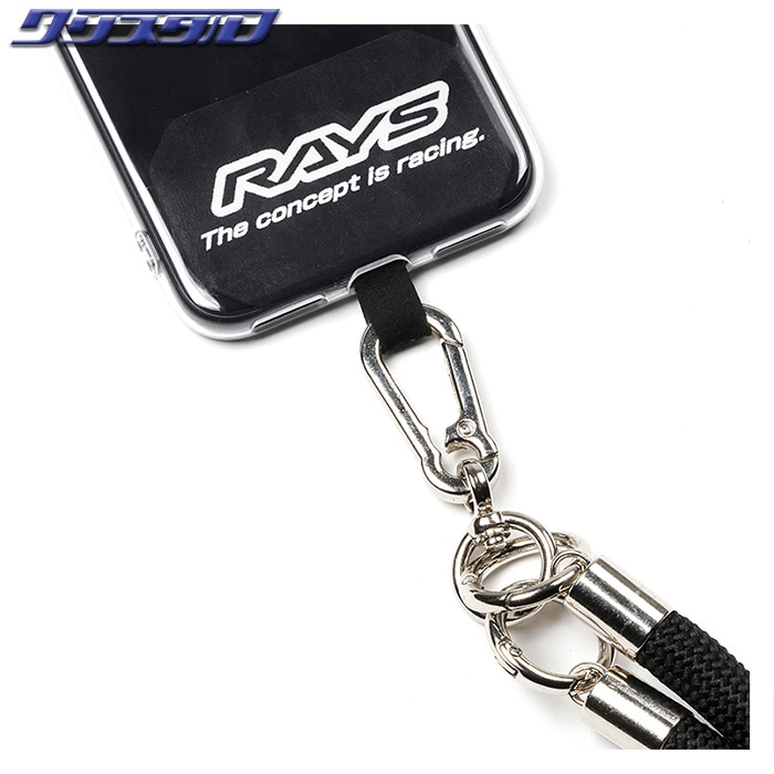レイズ RAYS オフィシャル スマホ ストラップ 24S ブラック 7409020002516