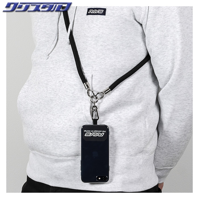 レイズ RAYS オフィシャル スマホ ストラップ 24S ブラック 7409020002516