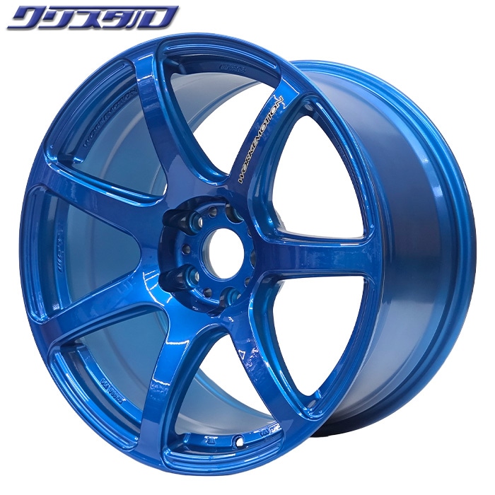 セール品！ WORK (ワーク) EMOTION T7R (エモーション T7R) 1895+22 5/114 18インチ 9.5J +22 ホール数:5 PCD:114 キャンディーブルー 2本セット