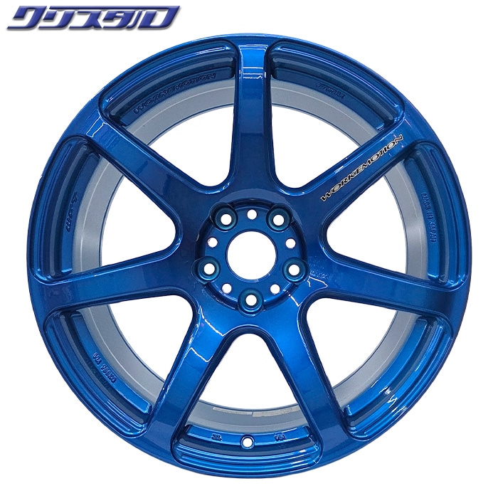 セール品！ WORK (ワーク) EMOTION T7R (エモーション T7R) 1895+22 5/114 18インチ 9.5J +22 ホール数:5 PCD:114 キャンディーブルー 2本セット
