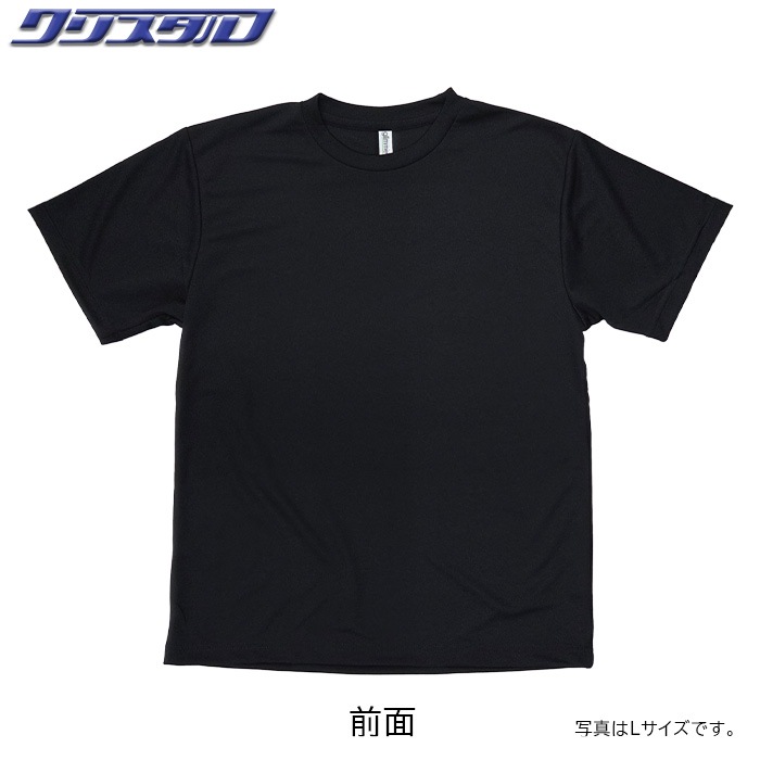 千葉魂・クリスタルコラボTシャツ 黒・青単色ロゴ Lサイズ