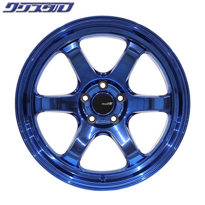 MIDレーシング R06 1895+12 5/114.3 18インチ 9.5J +12 ホール数:5 PCD:114.3 クリスタル限定 オリジナルカラー 特SMC+ブルークリア 2本組