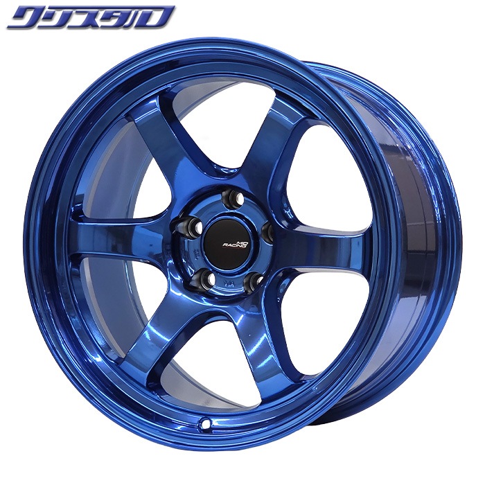 MIDレーシング R06 1895+12 5/114.3 18インチ 9.5J +12 ホール数:5 PCD:114.3 クリスタル限定 オリジナルカラー 特SMC+ブルークリア 2本組