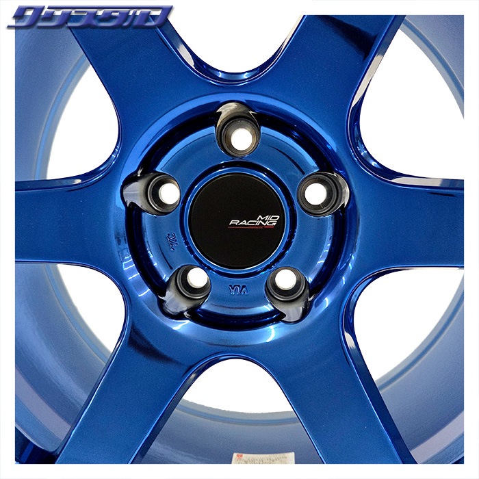 MIDレーシング R06 1895+12 5/114.3 18インチ 9.5J +12 ホール数:5 PCD:114.3 クリスタル限定 オリジナルカラー 特SMC+ブルークリア 2本組