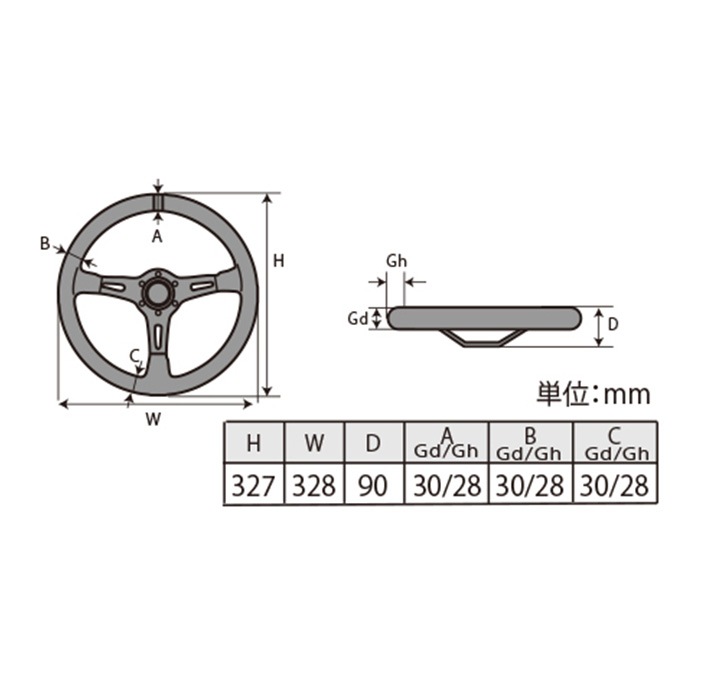 MOMO x TOMEI Collaboration Steering Wheel MOD.08 330Φ 90mm DEEP BK