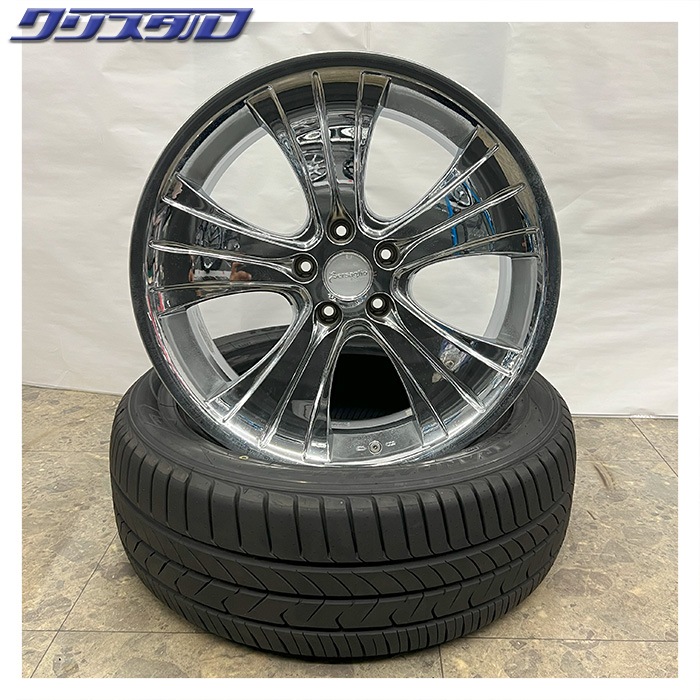 セール品! WORK ベルサリオⅢ 1980+45 1990+35 5/114 19インチ 8J 9J +45 +35 ホール数:5 PCD:114 クローム NITTO NT555G2 225/45R19 各2本計4本セット