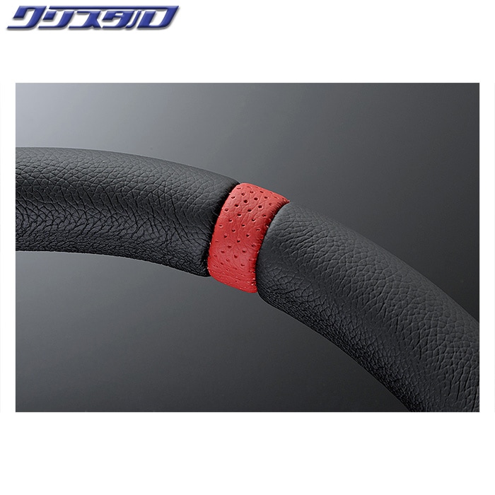 MOMO FULL SPEED 328Φ 90mm DEEP BKレザー BKスポーク RED TOP