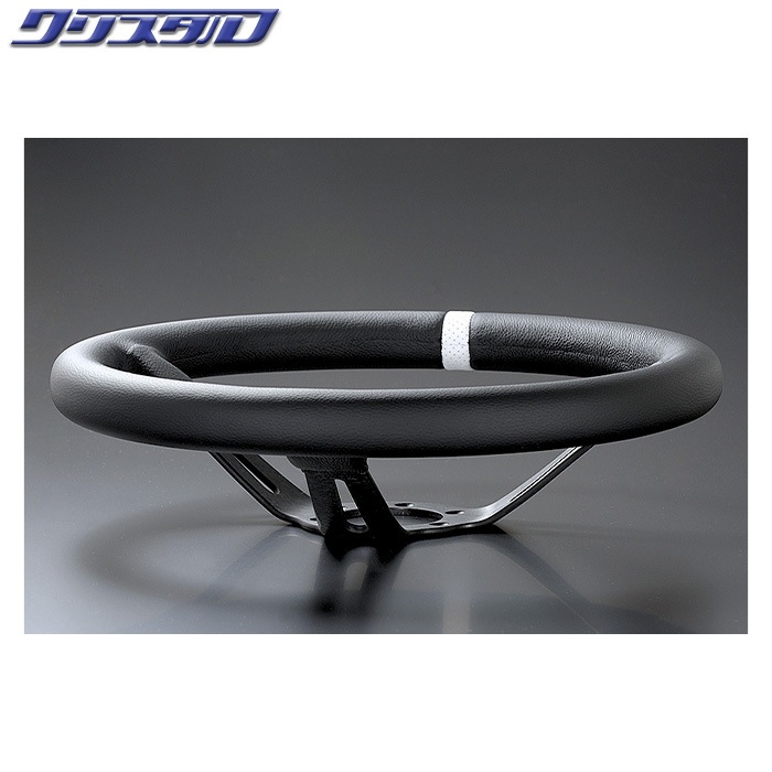 MOMO FULL SPEED 328Φ 90mm DEEP BKレザー/BKスポーク WHITE TOP