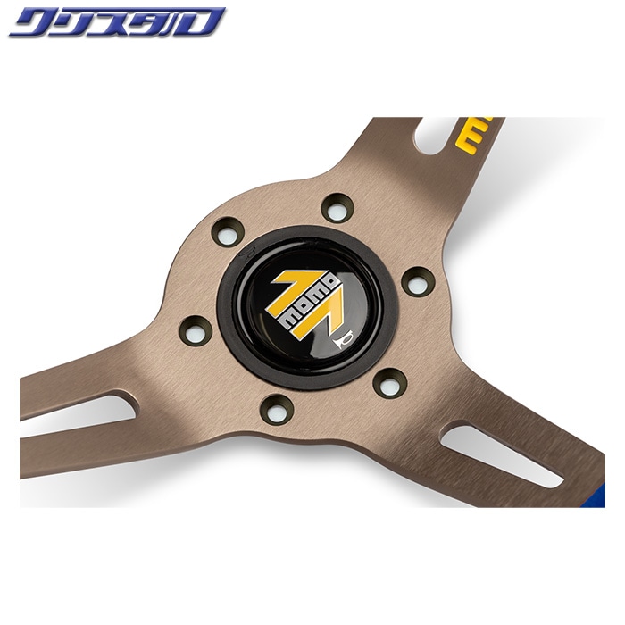 MOMO DRIFTING マイクロファイバー 350Φ 85mm DEEP グリップ：ブルー