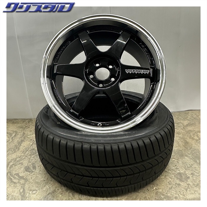 セール品！ RAYS TE37 TTA プログレッシブ 1880+45 1890+45 5/100 18インチ 8J 9J +45 ホール数:5 PCD:100 ダブルブラック/FDMCリム 特選輸入タイヤ 225/40R18 255/35R18 各2本計4本セット