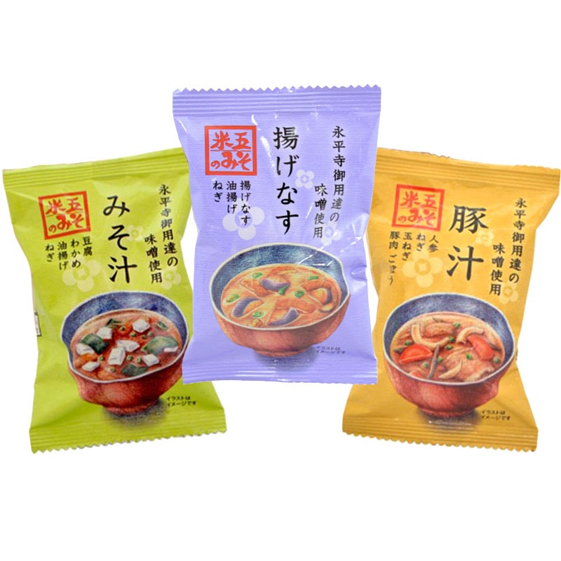 大本山永平寺御用達 米五のみそ「フリーズドライ越前おみそ汁(15食