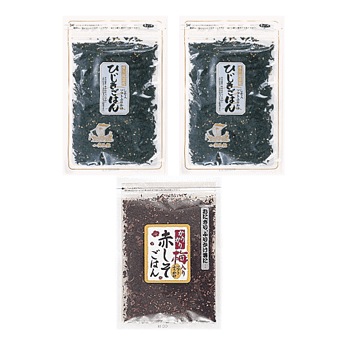 ひそやかに影はささやく L.M.モンゴメリ 北前船のカワモト「ひじきごはん(65g)×2袋 ＋ カリカリ梅入り赤しそ