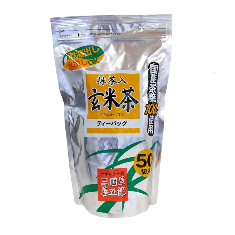 三国屋「抹茶入り玄米茶ティーバッグ 6g×50袋」のお取り寄せは百選横丁