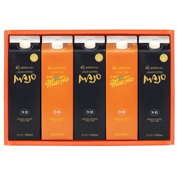 ミカド珈琲：｢MAJOアソートギフト5本入(MAJO-5)｣アイスコーヒーと
