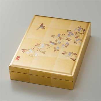 【未使用品】箔一　花見鳥　手許箱(B5サイズ) 箔一「花見鳥 手許箱(B5サイズ)」のお取り寄せは百選横丁