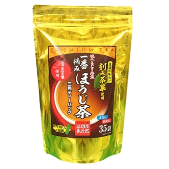 三国屋「プレミアム一番摘みほうじ茶ティーバッグ 4g×35P」のお