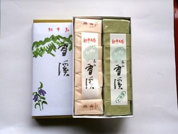 雪渓本舗宝屋「立山雪渓 (白1本・抹茶1本)(箱入り)」 全国観光