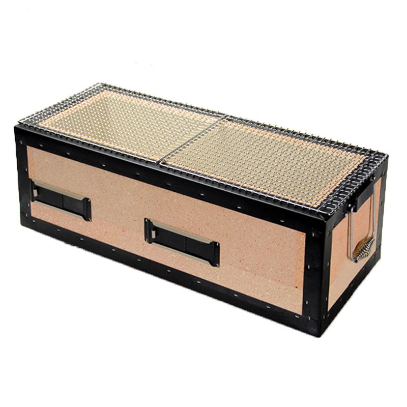 炭用バーベキュー　コンロ　鍵主工業　珪藻土炭火コンロBQ8WF (4人〜8人用) 鍵主工業：能登珪藻土(けいそうど)炭火バーベキューコンロ