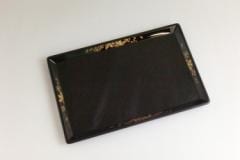 「おもてなし盆　春秋沈金　黒」〜輪島塗漆器の逸品/芸術品：田谷漆器店|漆器|工芸品