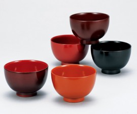 まえじゅう漆器「J-Story 五彩汁椀揃 漆/7T-311」　山中漆器|漆器|工芸品