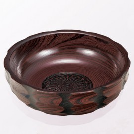 まえじゅう漆器「木製 盛鉢 宮常喜八彫 欅」　山中漆器|漆器|工芸品