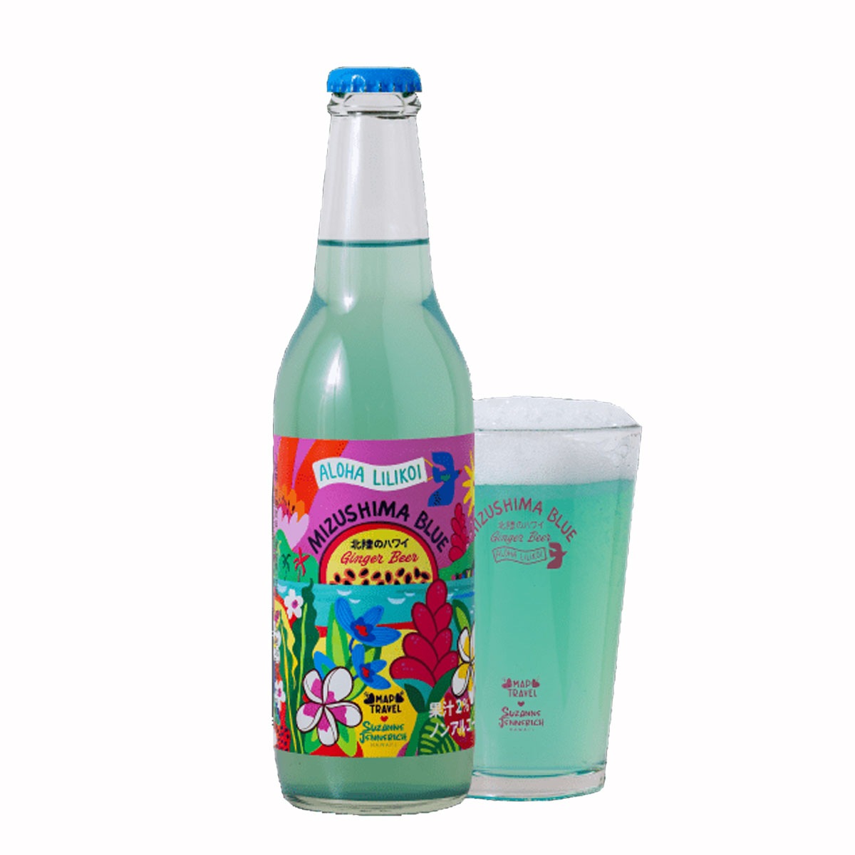 �ޥåץȥ�٥롧��MIZUSHIMA BLUE ��Φ�Υϥ磻 GingerBeer ALHOHA LILIKOI 3�������եȥ��åȡ�