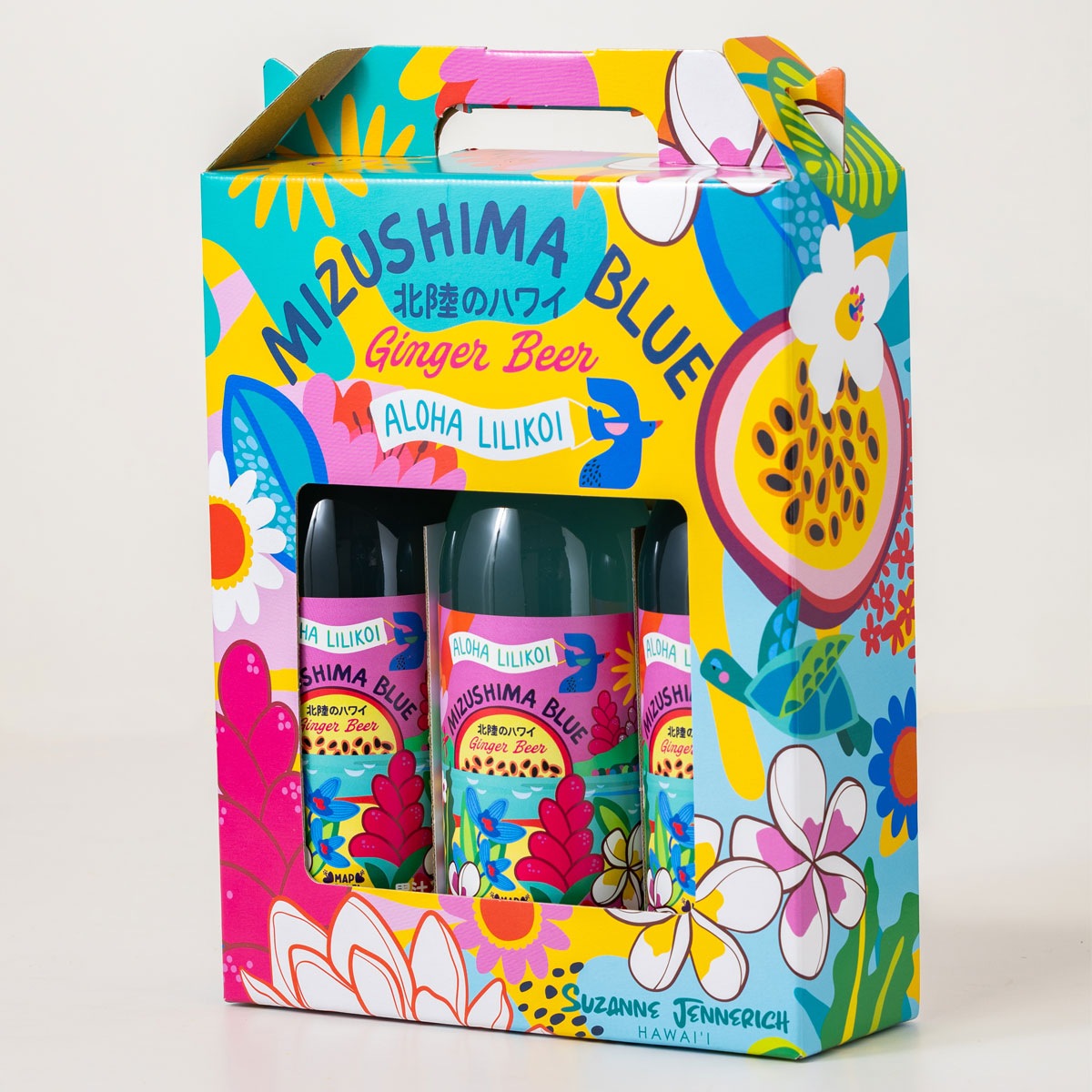 �ޥåץȥ�٥롧��MIZUSHIMA BLUE ��Φ�Υϥ磻 GingerBeer ALHOHA LILIKOI 3�������եȥ��åȡ�