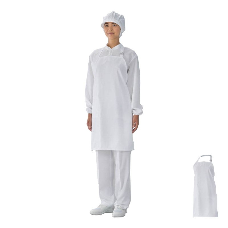 清浄エプロン（高耐久性）ポケット付き｜E8041-1