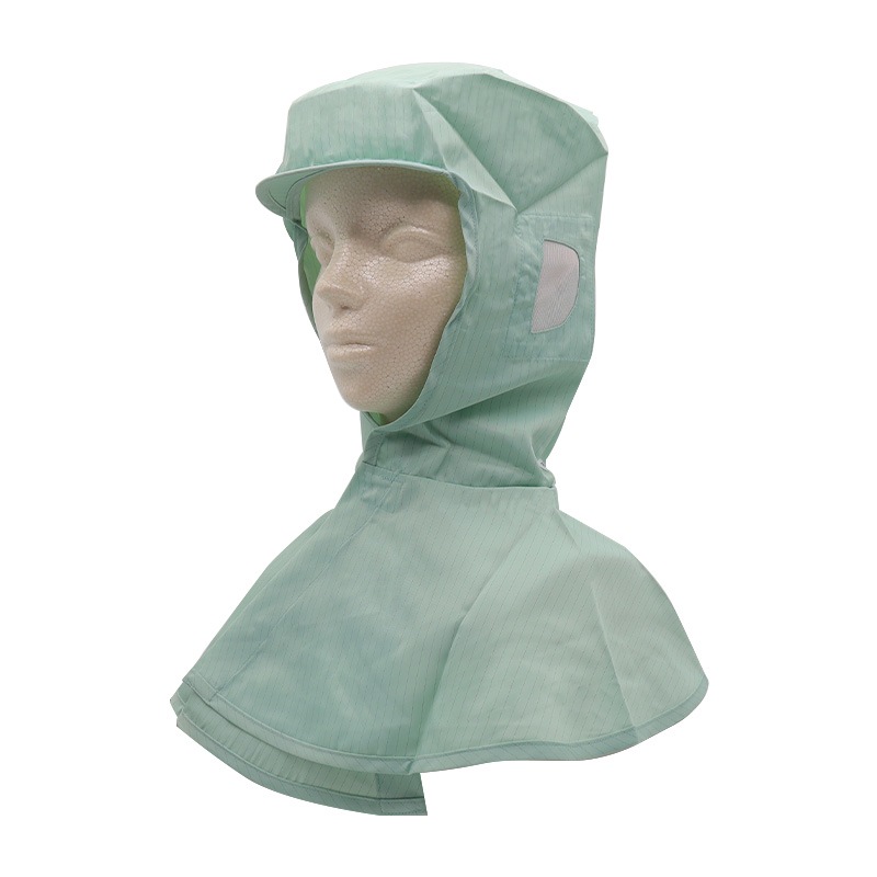 CJ4049 クリーンフード ツバ付き 耳部メッシュ有 白/青/緑/紺 M／L
