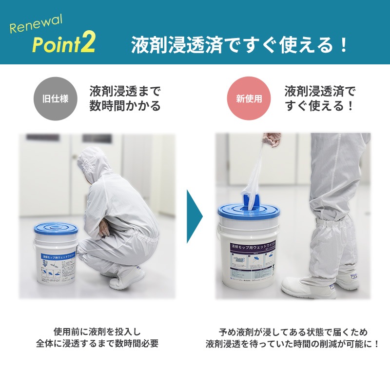 【初回限定】清掃用ウェットワイパー&スタンドモップセット|CS-BTS-N3