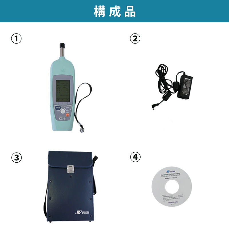 RION/リオン ハンドヘルドパーティクルカウンタ 微粒子計測器 KR-12A ジャンク 070218 気中パーティクルカウンタ一覧 | 微粒子計測器のリオン株式会社