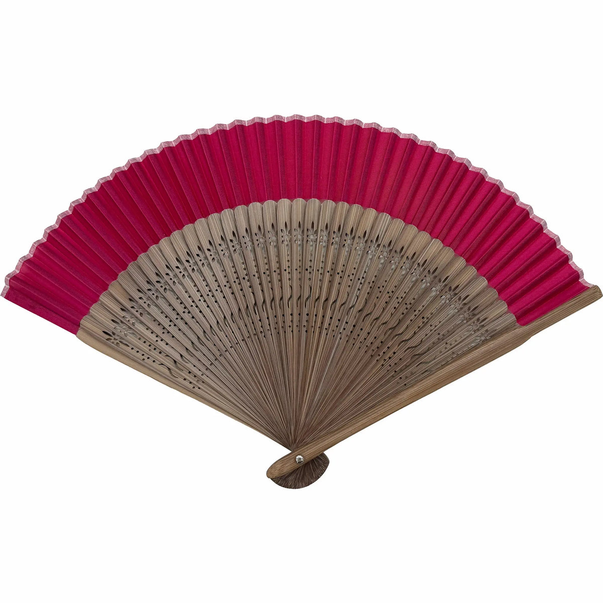 絹扇子　苺（赤）