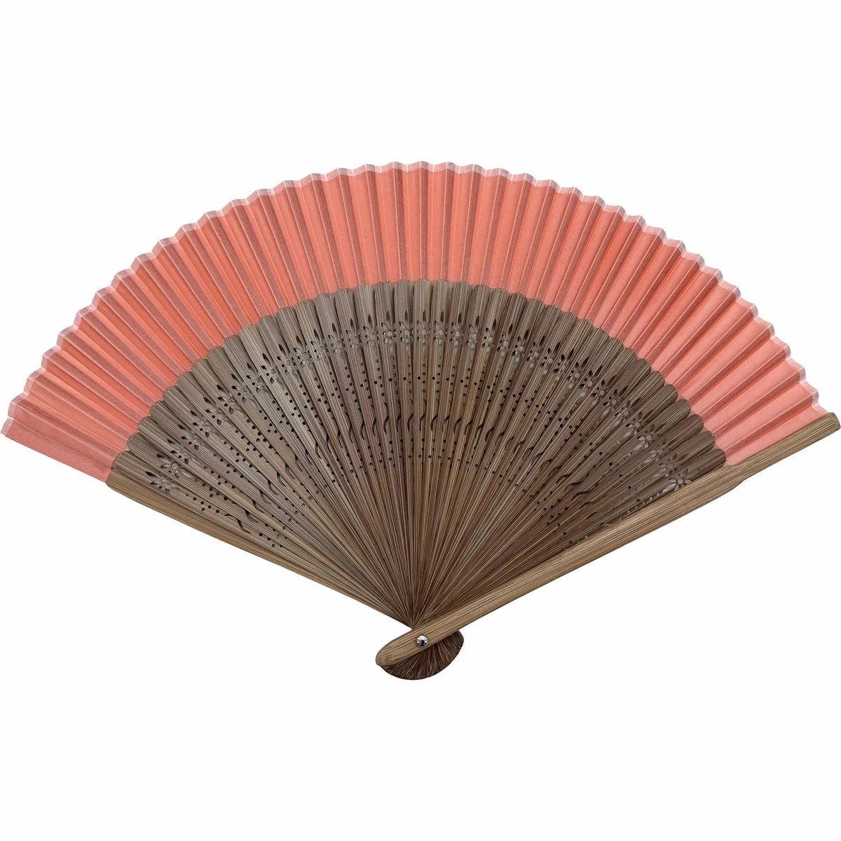 絹扇子　珊瑚（桃）