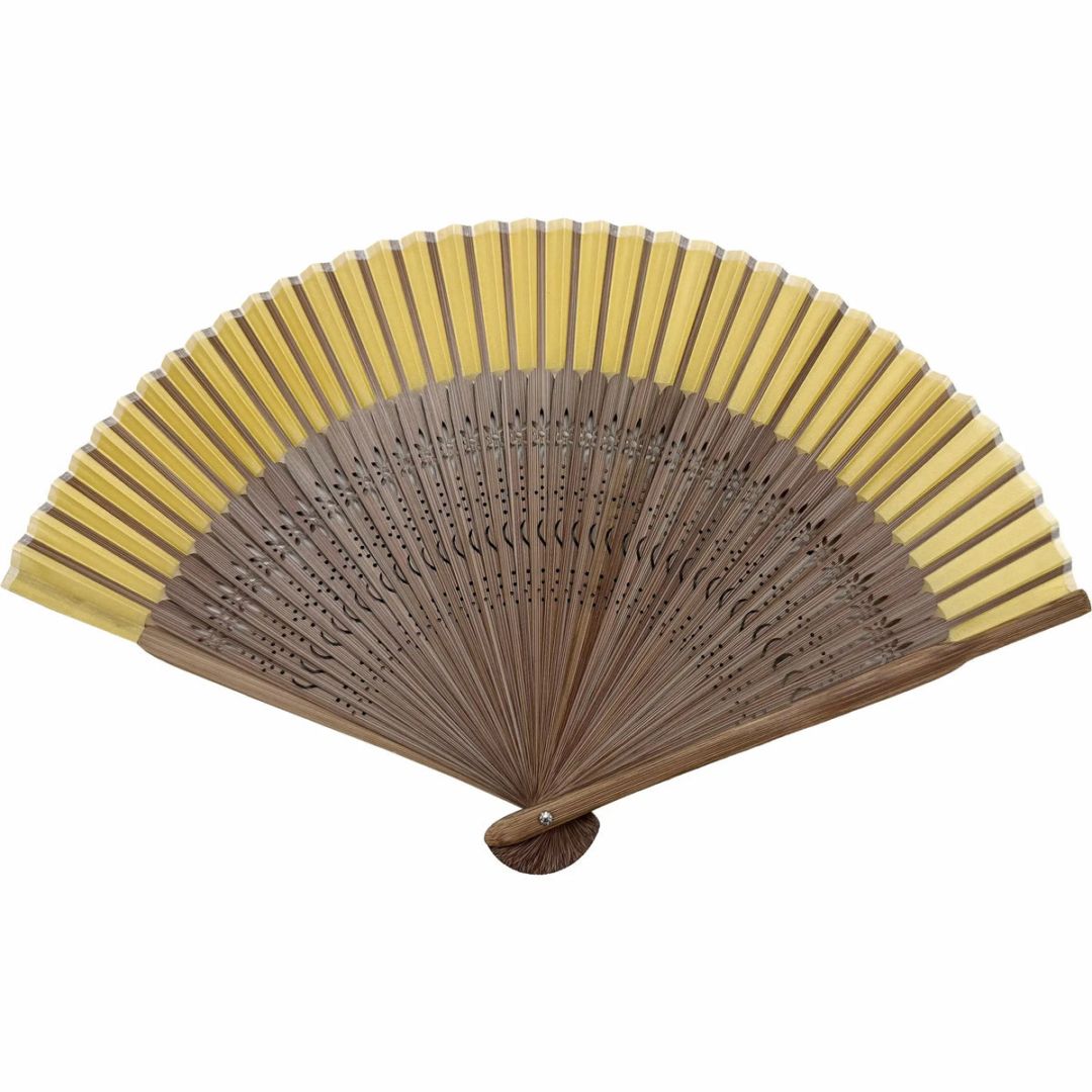 絹扇子　黄水仙（黄）