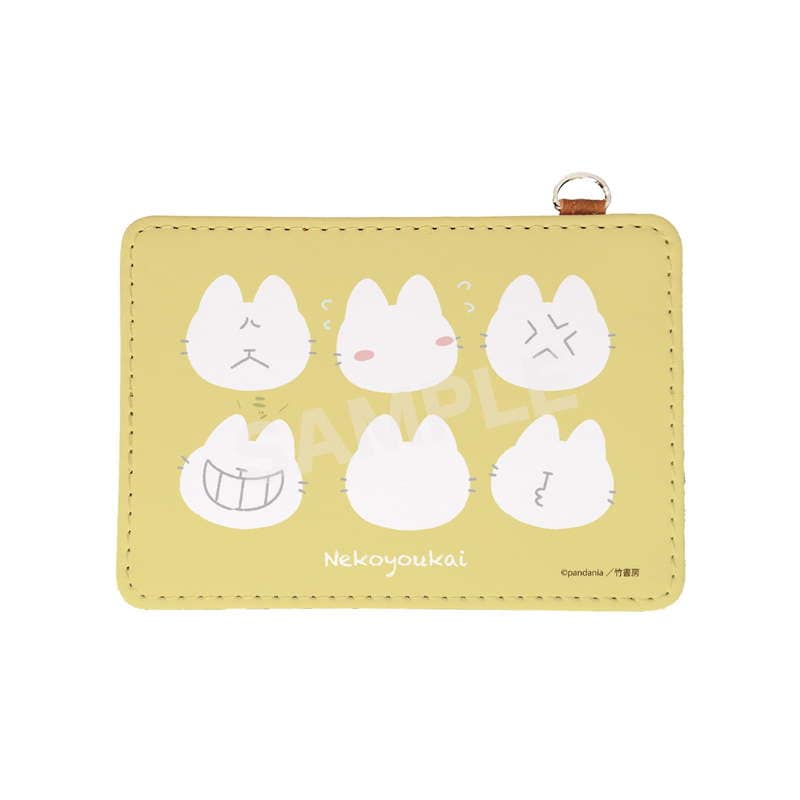 『ねこようかい』レザーパスケース 03 のっぺらぼう