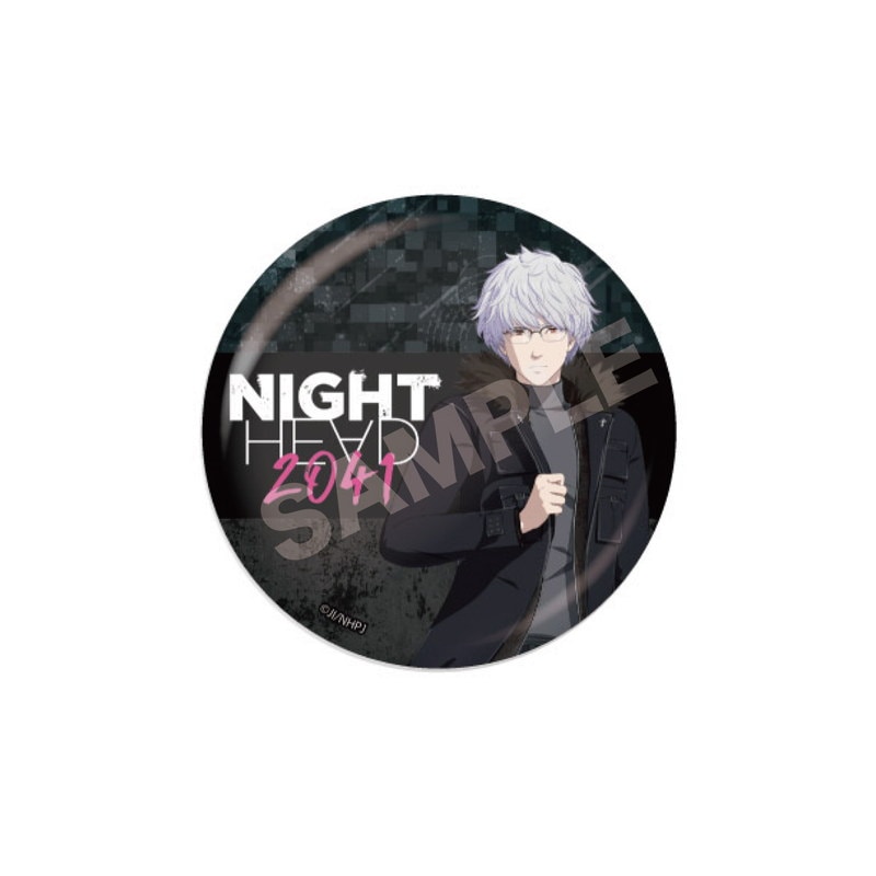 『NIGHT HEAD 2041』メタリック缶バッジ 01 霧原直人