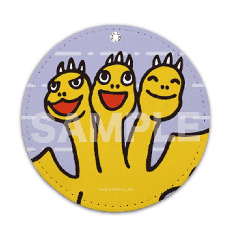 『ちびゴジラ』レザーコースターキーホルダー 02 ちびギドラ