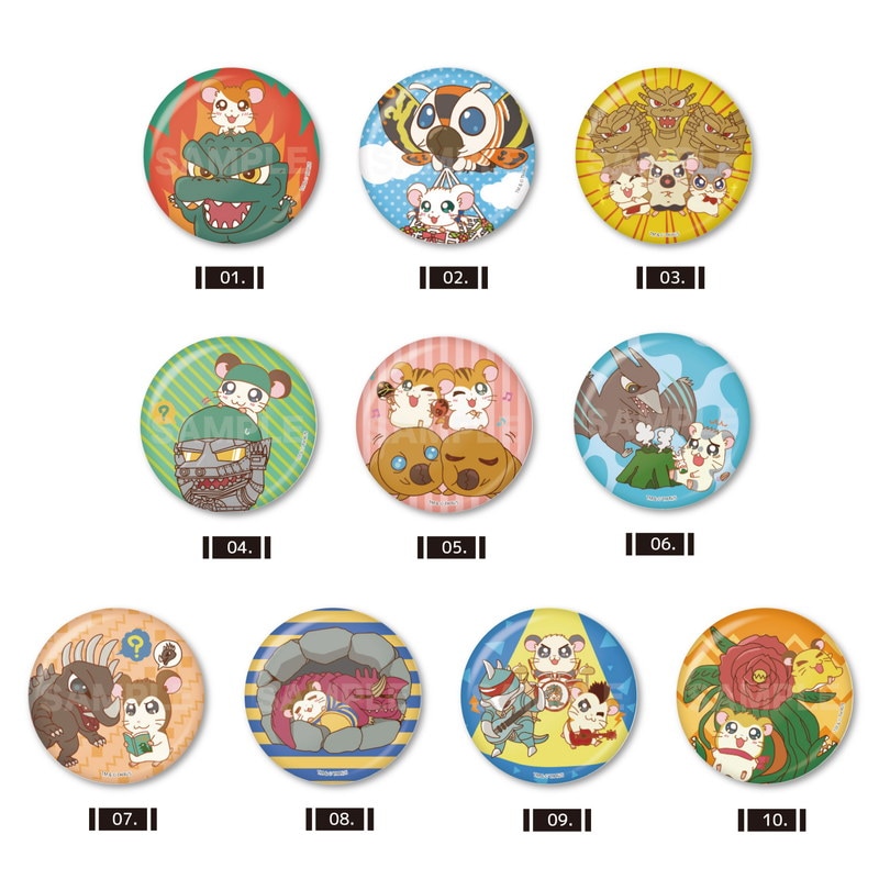 『ゴジハムくん』メタリック缶バッジ 第1弾 全10種 コンプリートBOXセット