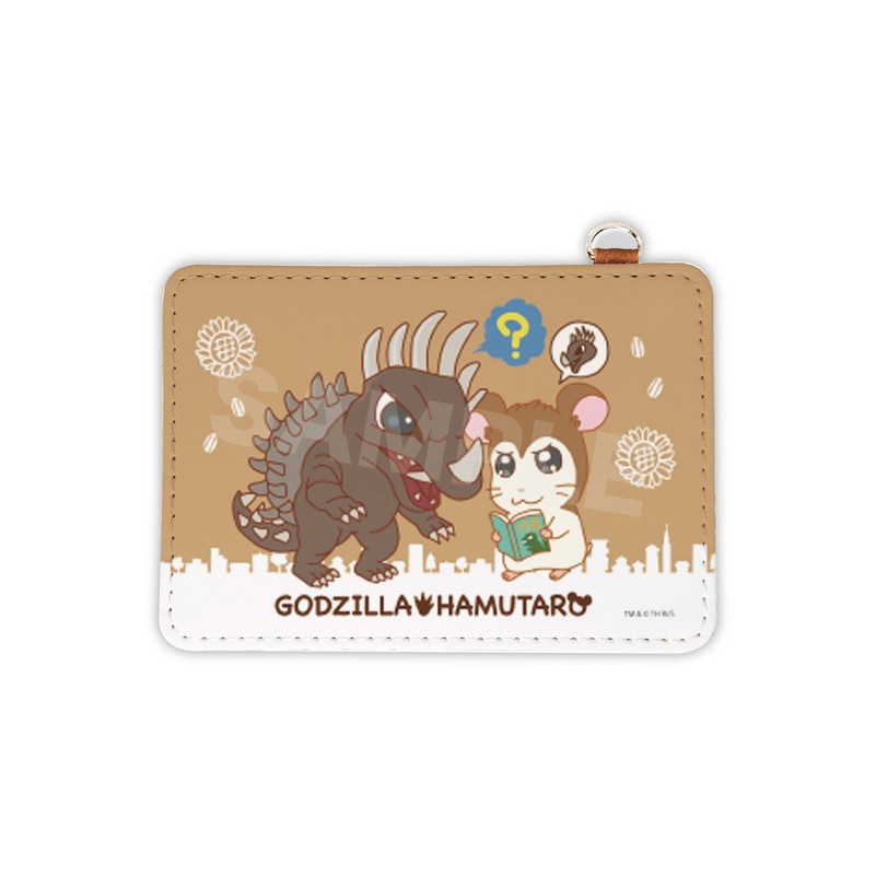 ゴジハムくん』レザーパスケース 05 モスラ(幼虫)＆トラハムくん