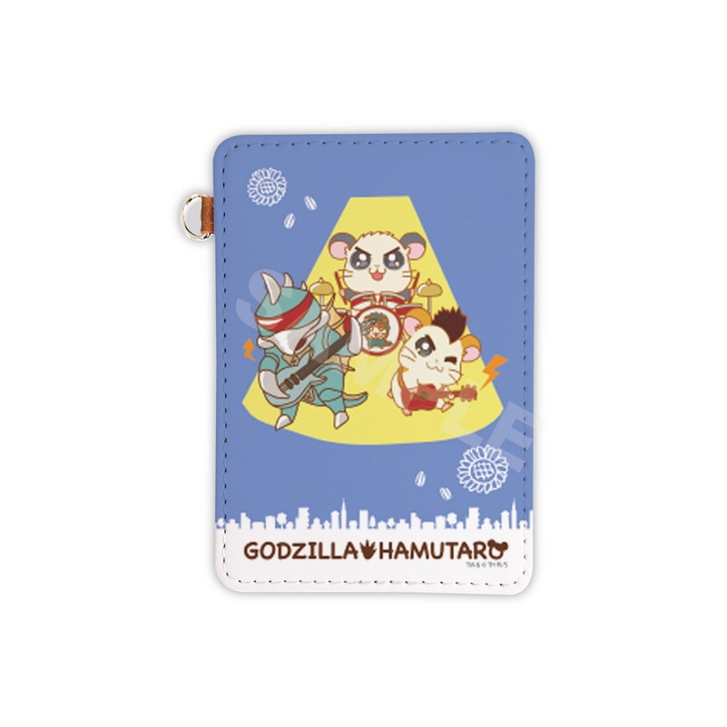『ゴジハムくん』レザーパスケース 09 ガイガン＆パンダくん・トンガリくん
