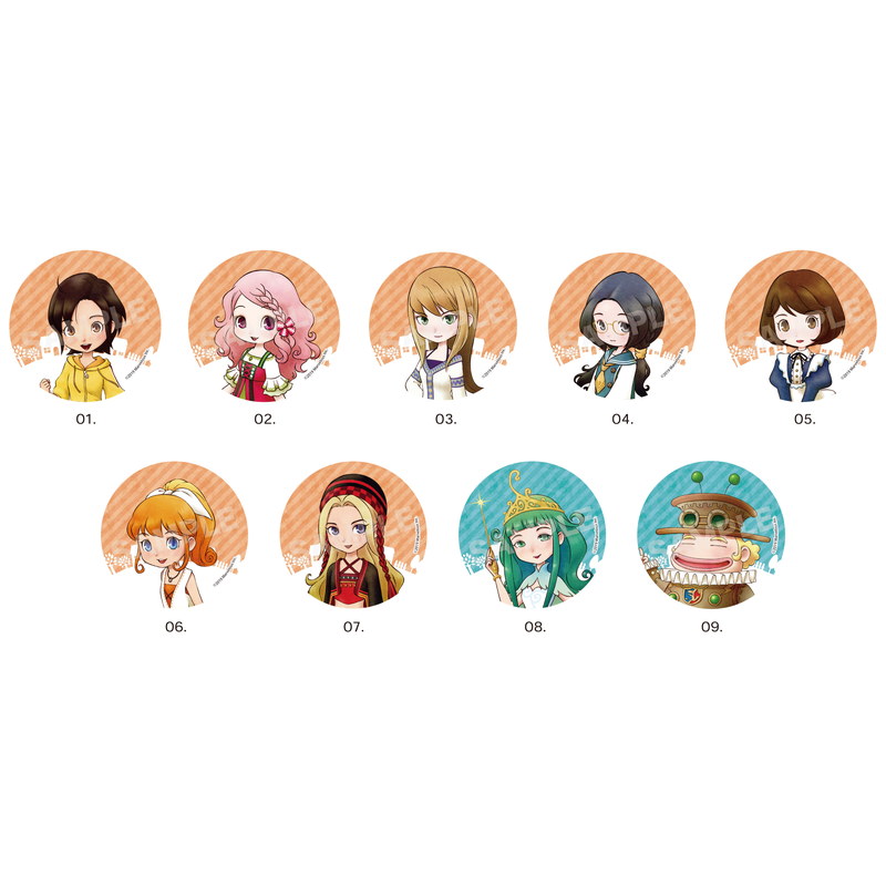 『牧場物語 再会のミネラルタウン』メタリック缶バッジ 第1弾 全9種 B コンプリートBOXセット