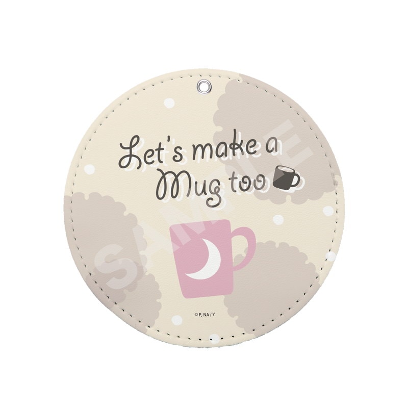 『やくならマグカップも』レザーコースターキーホルダー 01 豊川姫乃