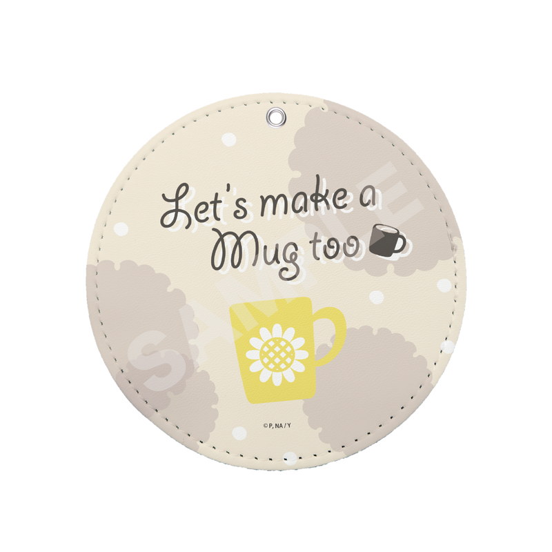 『やくならマグカップも』レザーコースターキーホルダー 02 久々梨三華