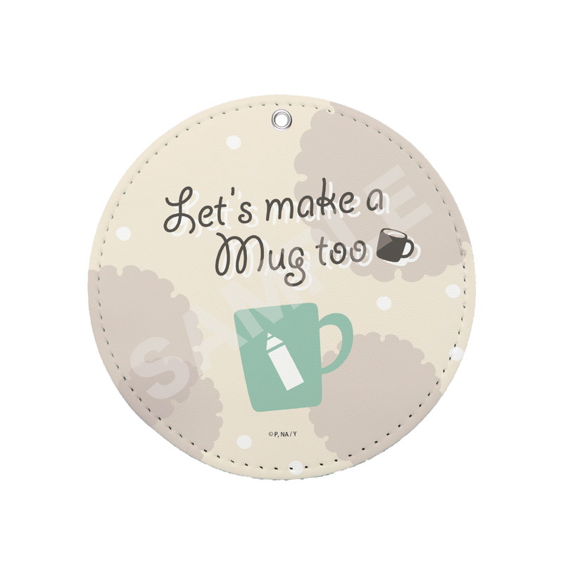 『やくならマグカップも』レザーコースターキーホルダー 03 成瀬直子