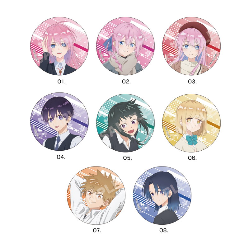 『可愛いだけじゃない式守さん』メタリック缶バッジ 第1弾 全8種 A コンプリートBOXセット