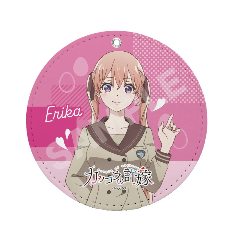 『カッコウの許嫁』レザーコースターキーホルダー 01 天野エリカ(制服)