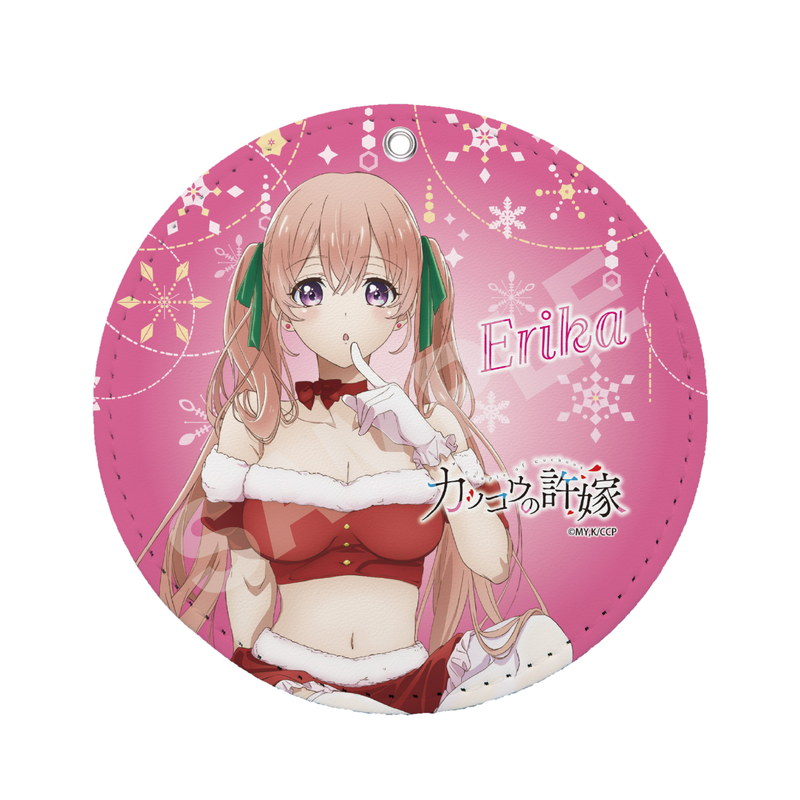 『カッコウの許嫁』レザーコースターキーホルダー 04 天野エリカ(クリスマス)